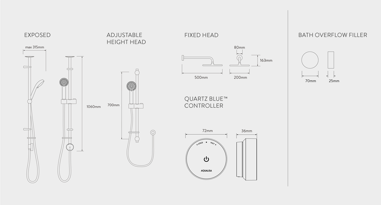 Aqualisa Quartz Touch Technical Information